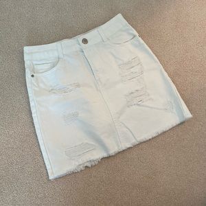 ‼️Primark Distressed white Denim Skirt 4